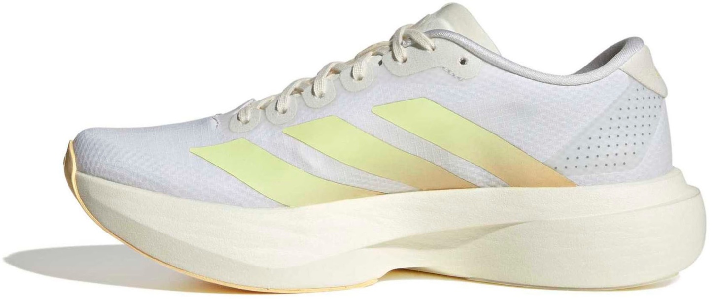 adidas Women's Adizero EVO SL Woven Running Shoes - Ftwr White/Ice Tangerine/Off White - View 4