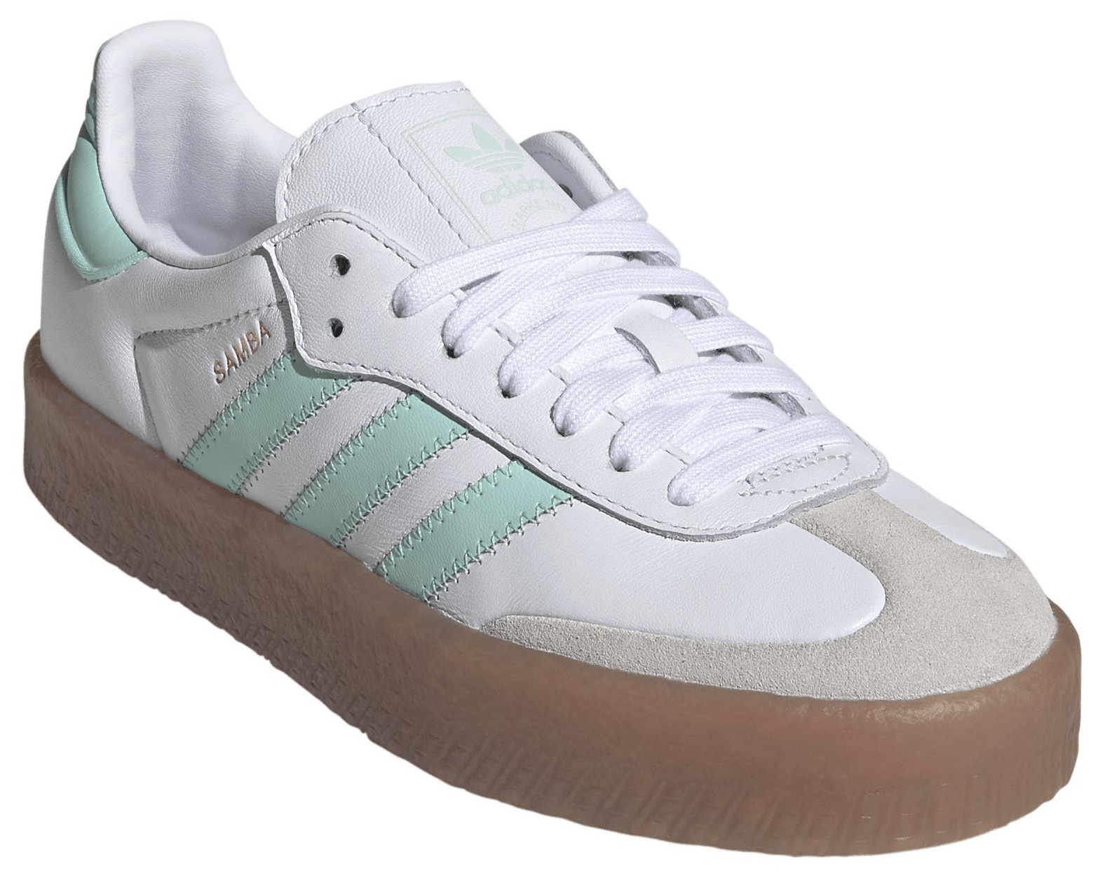 adidas Kids' Grade School Sambae Shoes - Mint/White - View 5