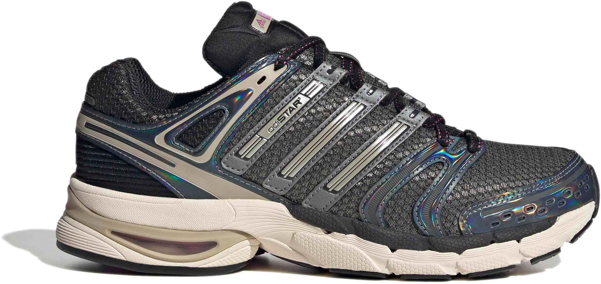 adidas Men's Adistar Control 5 Shoes - Black/Khaki/Semi Lucid Fuchsia - View 1