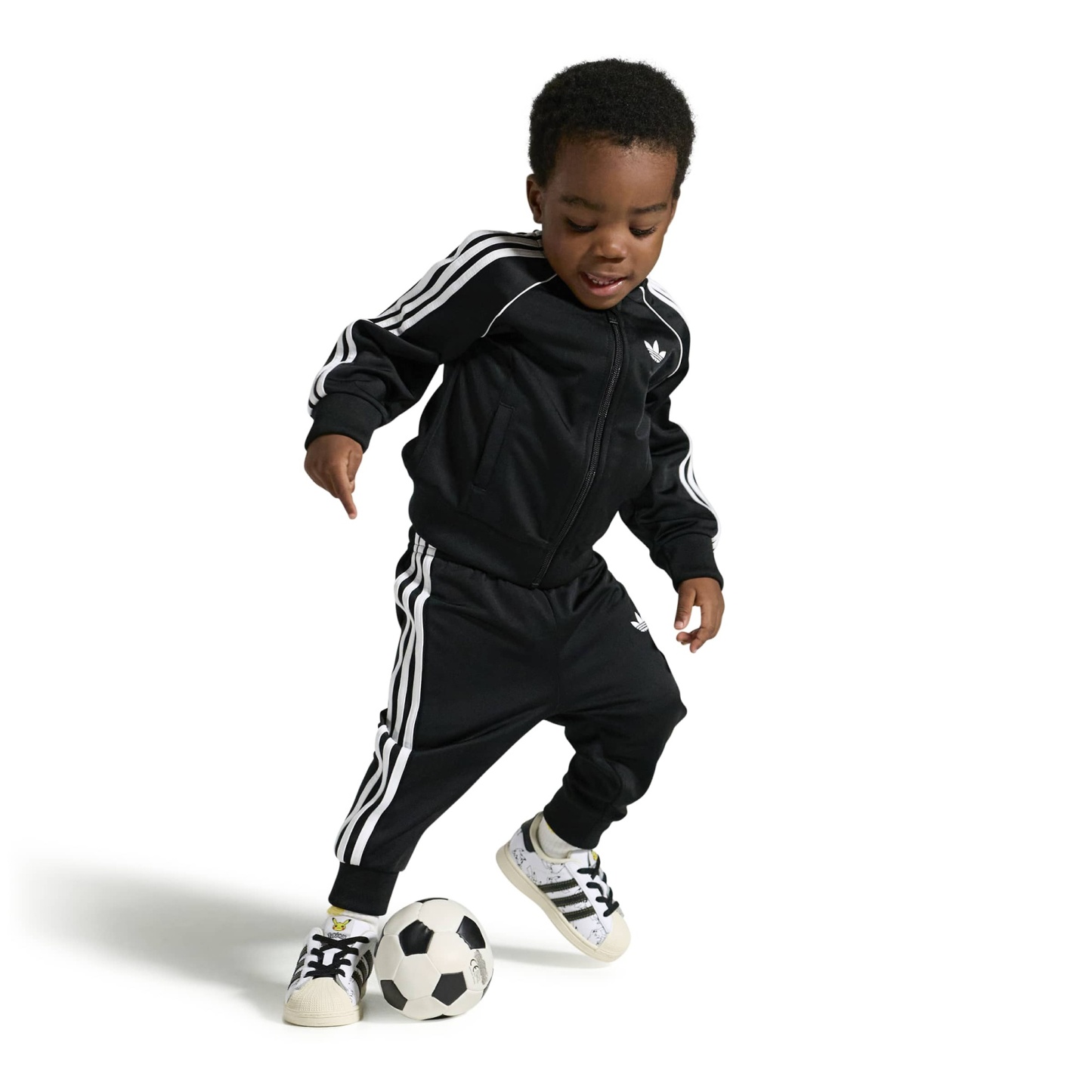 adidas Toddler Pokémon Superstar II Shoes - Ftwr White/Core Black/Gold Met. - View 2