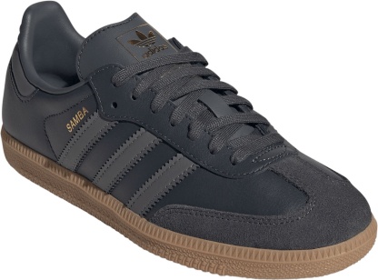 adidas Kids' Grade School Samba OG Shoes - Grey Six/Grey Four/Gum4 - View 5