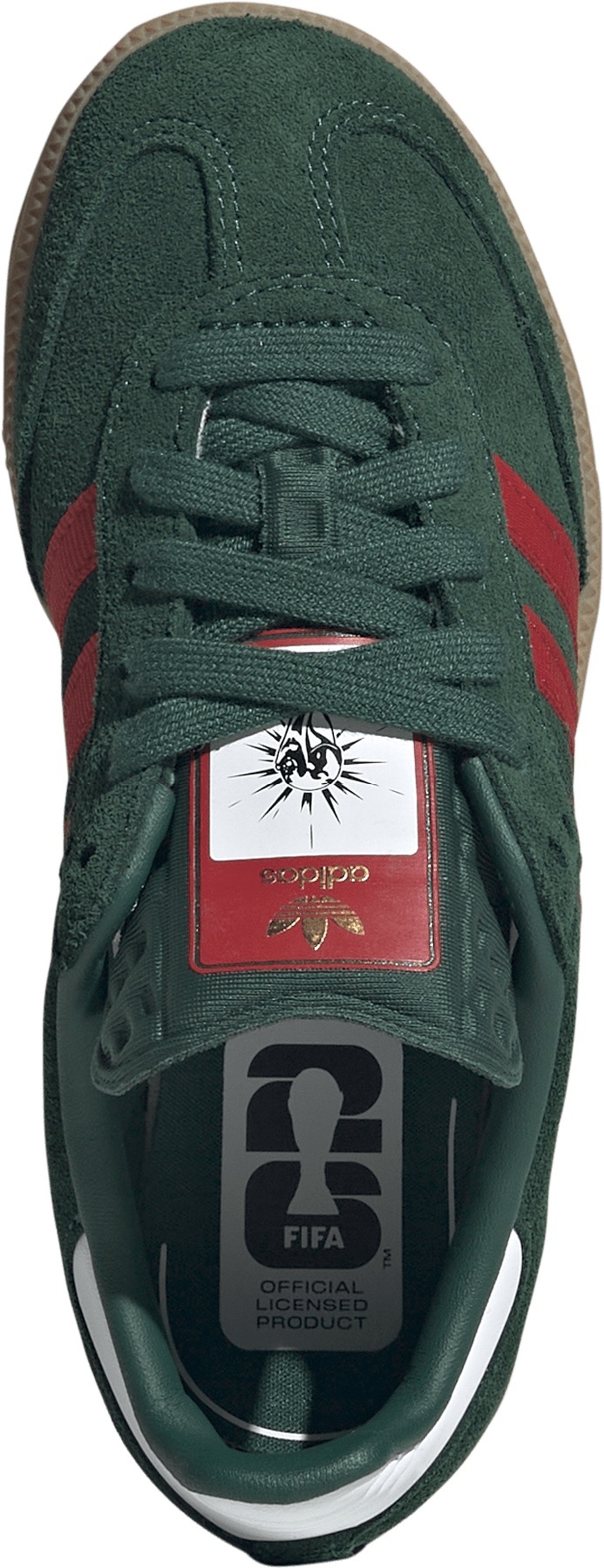 adidas Kids' Preschool FIFA World Cup Samba OG Shoes - Team Dark Green/Better Scarlet/Gum - View 2