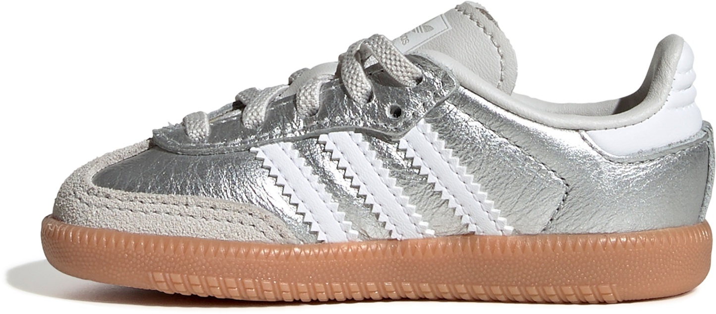 adidas Toddler Samba OG Shoes - Silver Met/White/Gum - View 4