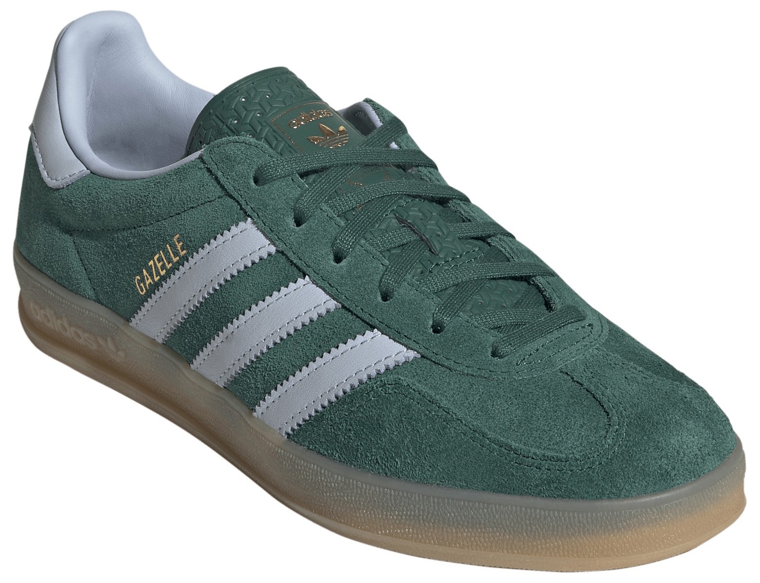 adidas Women's Gazelle Indoor Shoes - Collegiate Green/Crystal Sky/Gum4 - View 5
