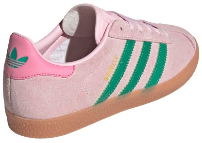 adidas Kids' Grade School Gazelle Shoes - Pink/Green - View 5