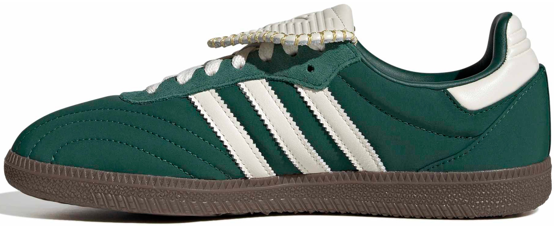 adidas Women's Long Tongue Samba Shoes - Collegiate Green/White - View 4