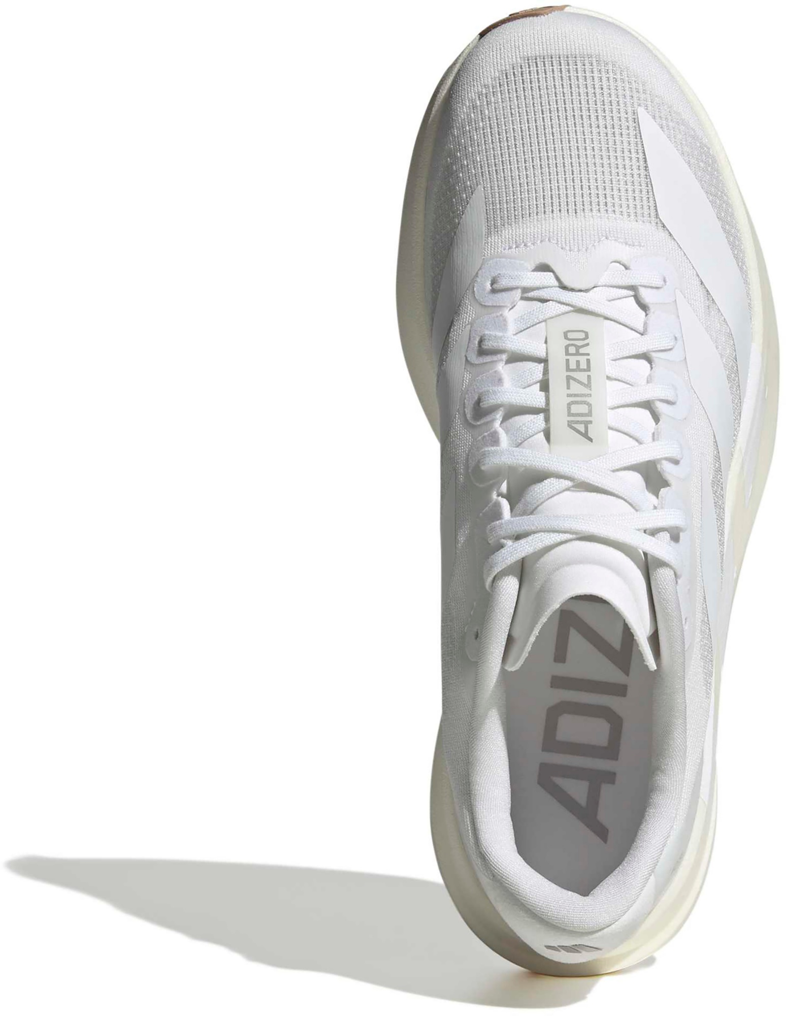 adidas Women's Adizero EVO SL Running Shoes - White/White/Warm Sandstone - View 4