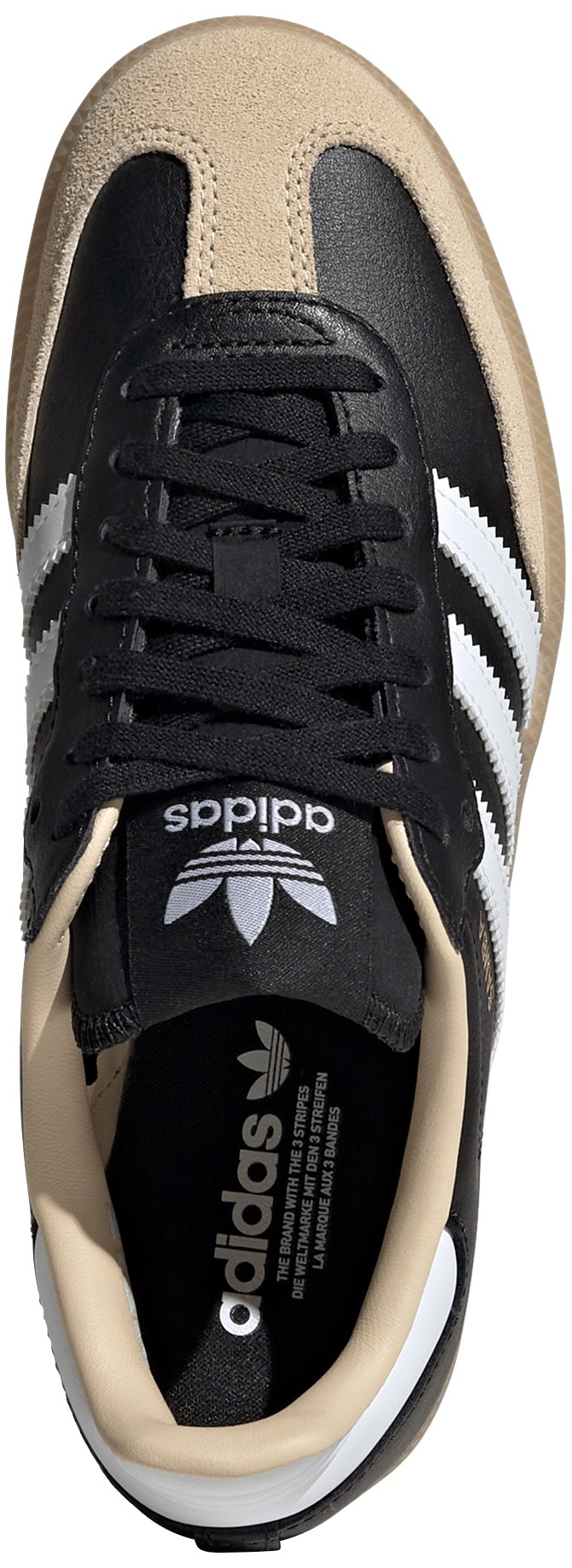 adidas Kids' Grade School Samba OG Shoes - Black/Gum - View 2