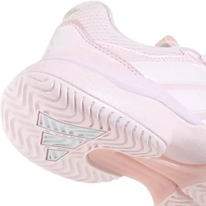 adidas Women's GameCourt 3 All Court Tennis Shoes - Ballet Pink/White - View 8