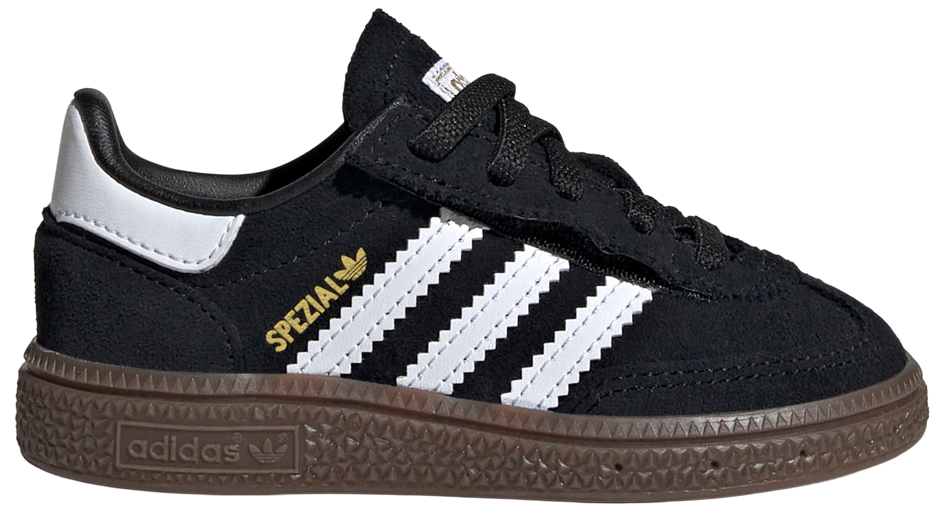 adidas Toddler Handball Spezial Comfort Closure Elastic Lace Shoes - Black/White/Gum - View 1