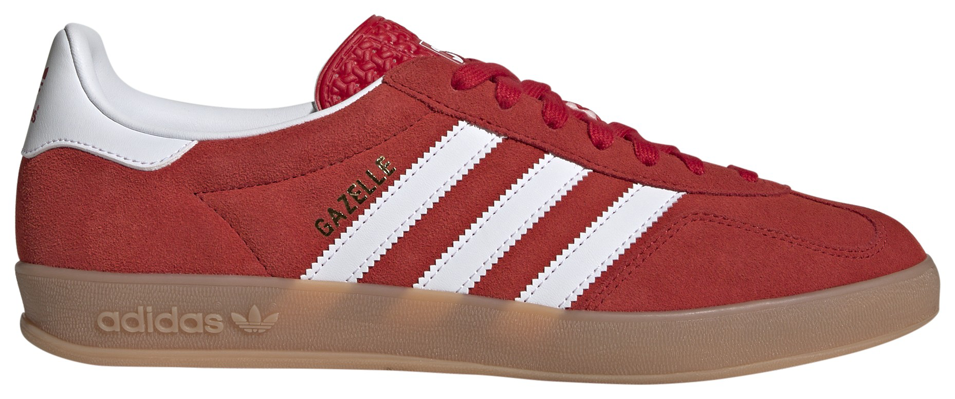 adidas Men's Gazelle Indoor Shoes - Red/Gum - View 1