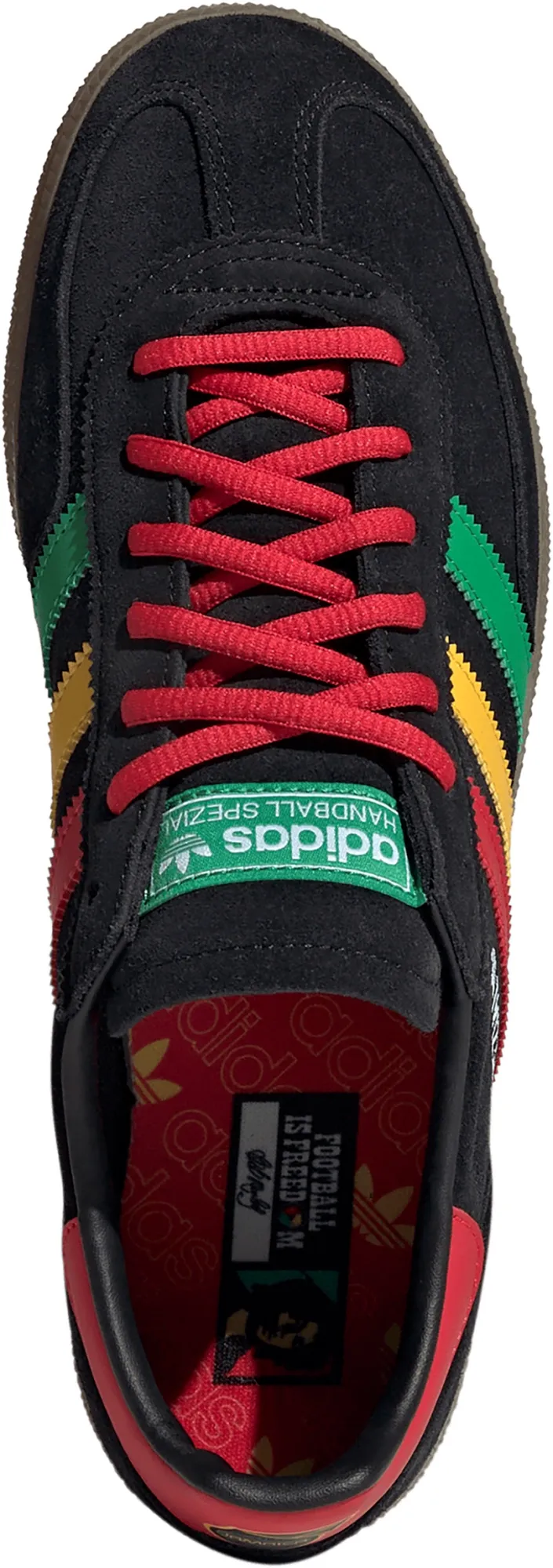 adidas Handball Spezial Jamaica Shoes - Black/Red - View 6