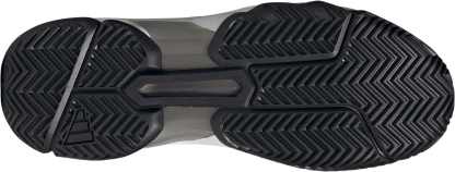 adidas Men's CourtJam Control 3 Tennis Shoes - Black/White/Grey - View 2