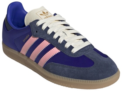 adidas Women's Samba OG Shoes - Blue/Indigo - View 8