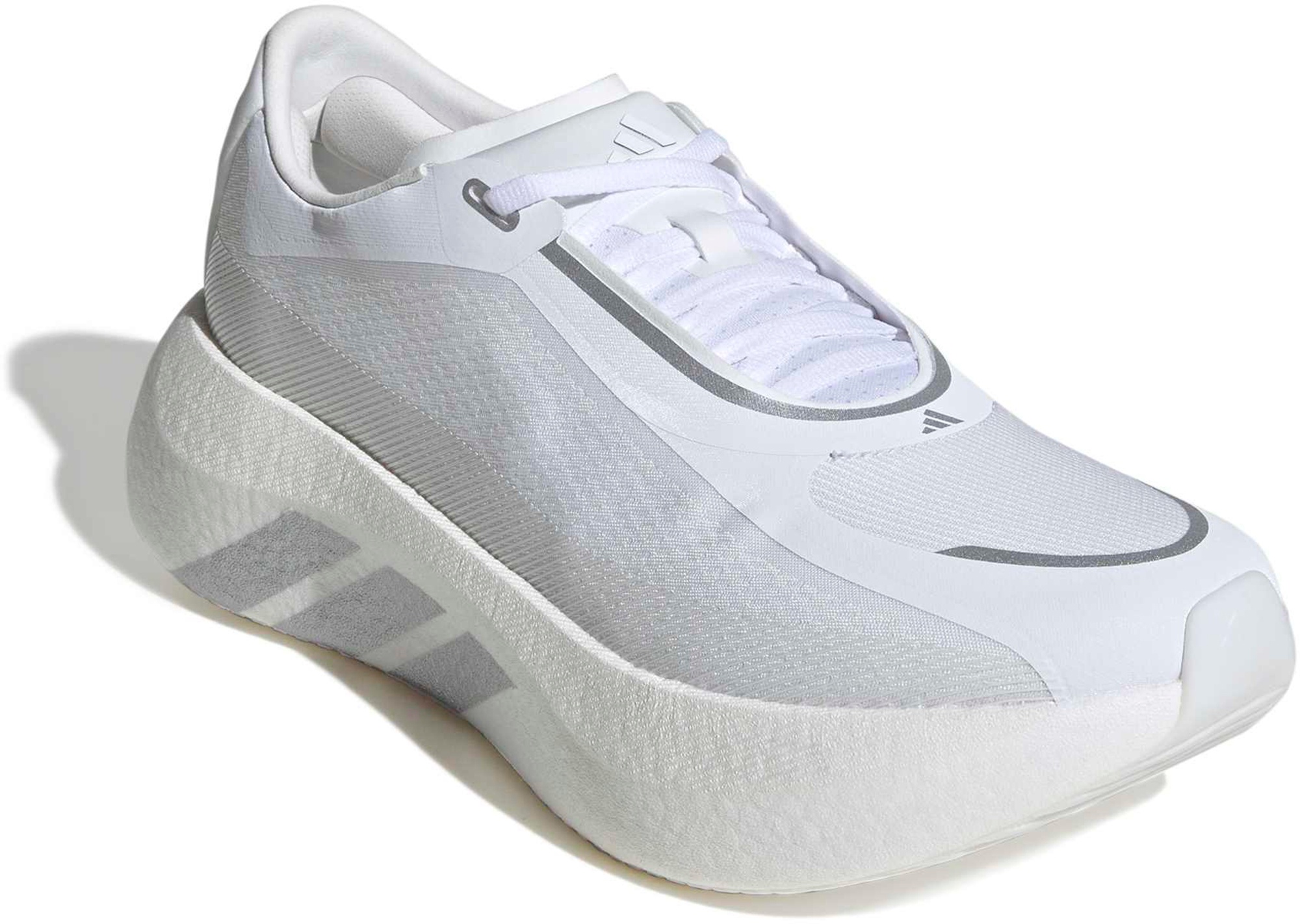 adidas Men's Hyperboost Edge Running Shoes - White/Silver Mtllc/Zero - View 6