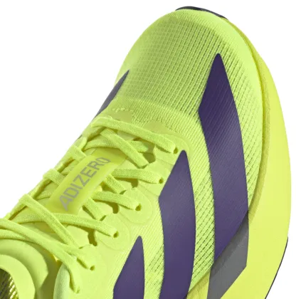 adidas Kids' Grade School adizero EVO SL Shoes - Solar Yellow/Collegiate Purple/Black - View 7
