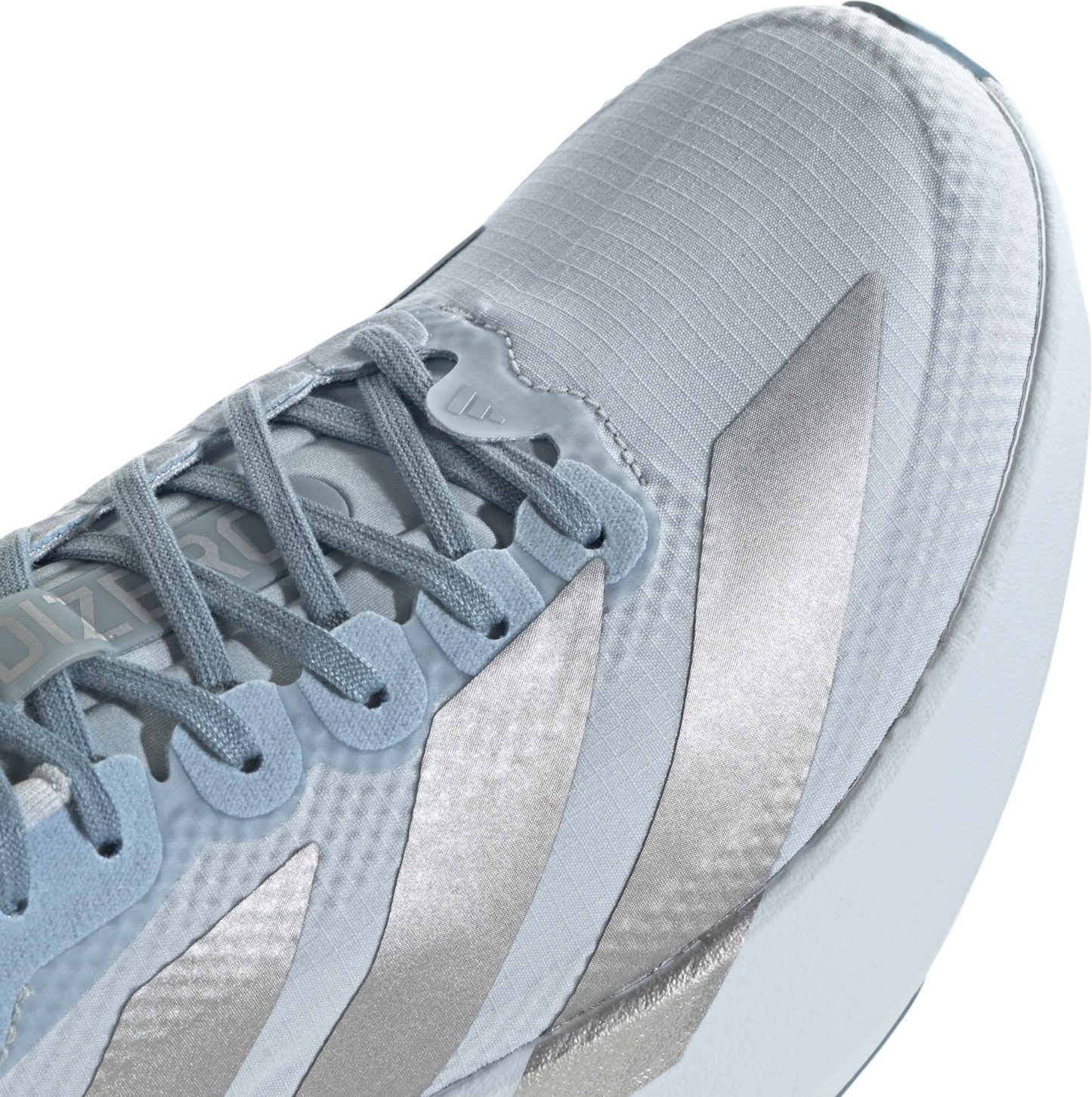 adidas Women's Adizero EVO SL Woven Running Shoes - Halo Blue/Silver Metallic/Wonder Blue - View 8
