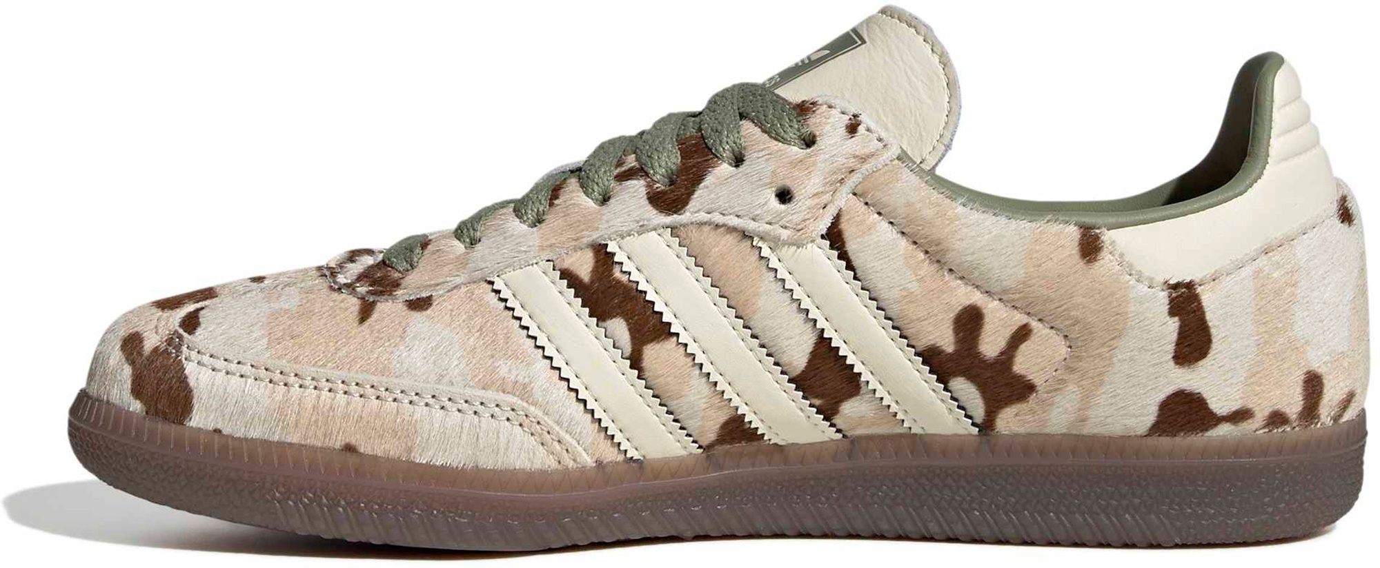 adidas Women's Samba OG Shoes - Wonder Beige/Tent Green - View 4