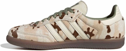 adidas Women's Samba OG Shoes - Wonder Beige/Tent Green - View 4