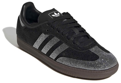 adidas Women's Samba OG Shoes - Rhinestone Black/White - View 6