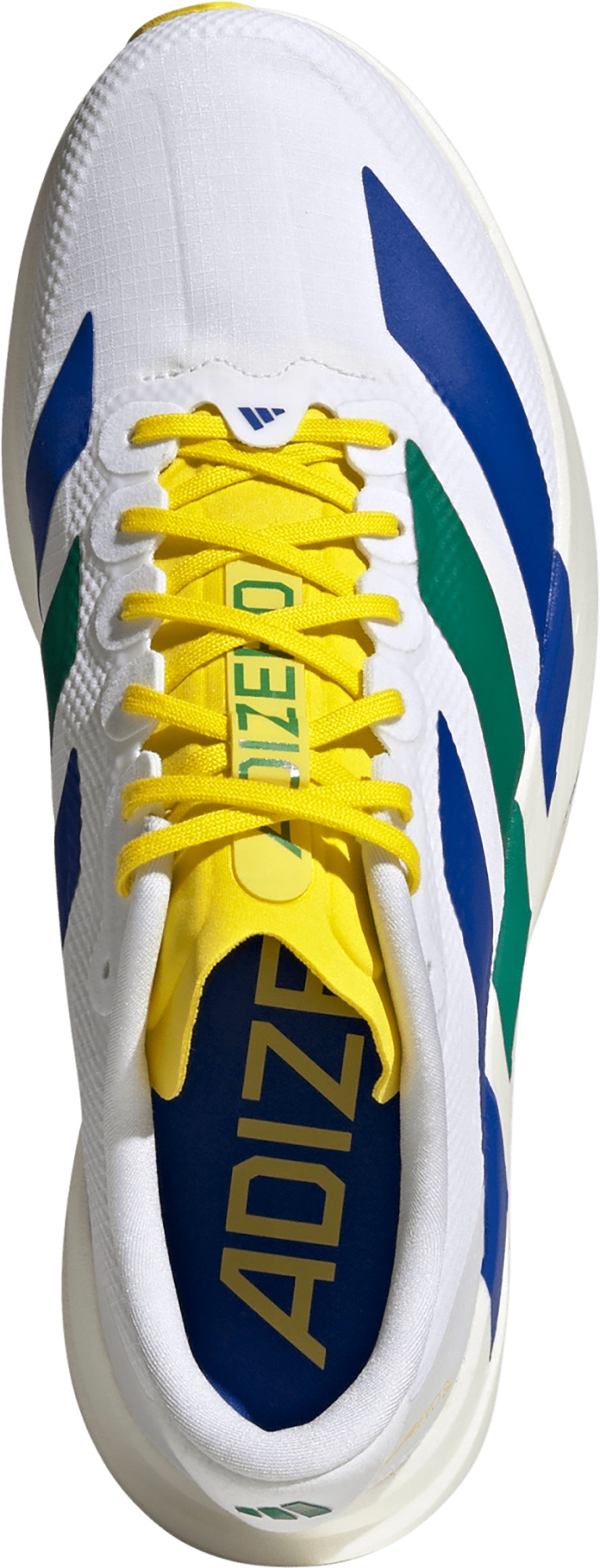 adidas Men's Adizero EVO SL Woven Running Shoes - White/Team Royal Blue/Iron Met. - View 2