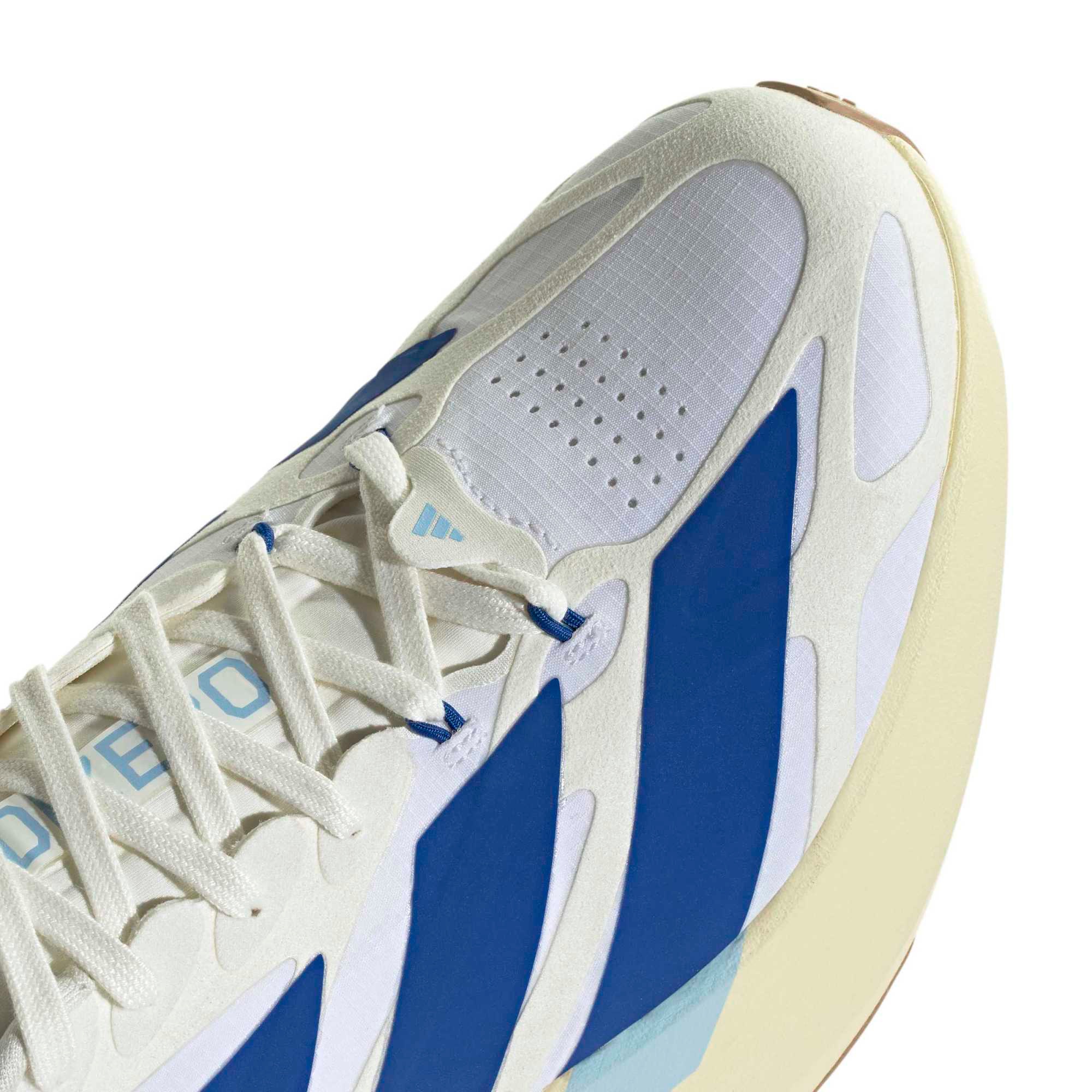 adidas Men's Adizero EVO SL EXO Suede Running Shoes - White/Cllegte Royal/Clear Sky - View 7