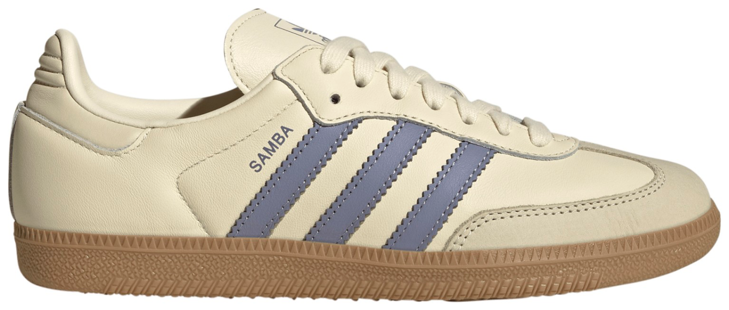 adidas Women's Samba OG Shoes - Cream/Silver - View 1