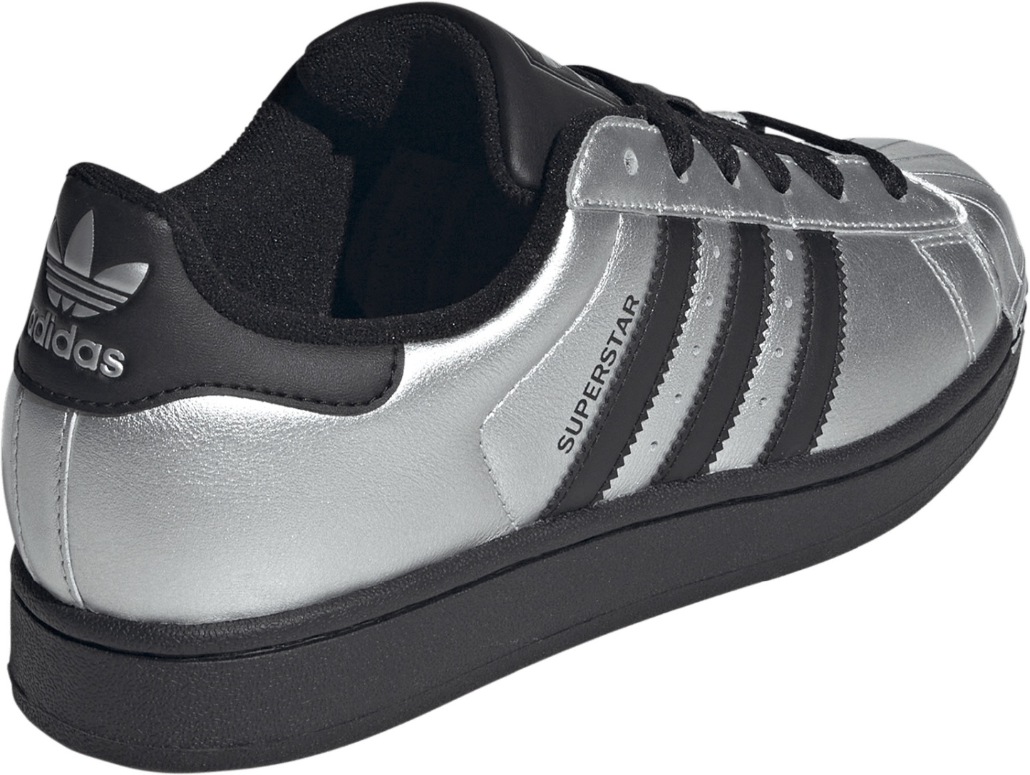 adidas Women's Superstar II Shoes - Silver Met/Core Black/Core Black - View 6
