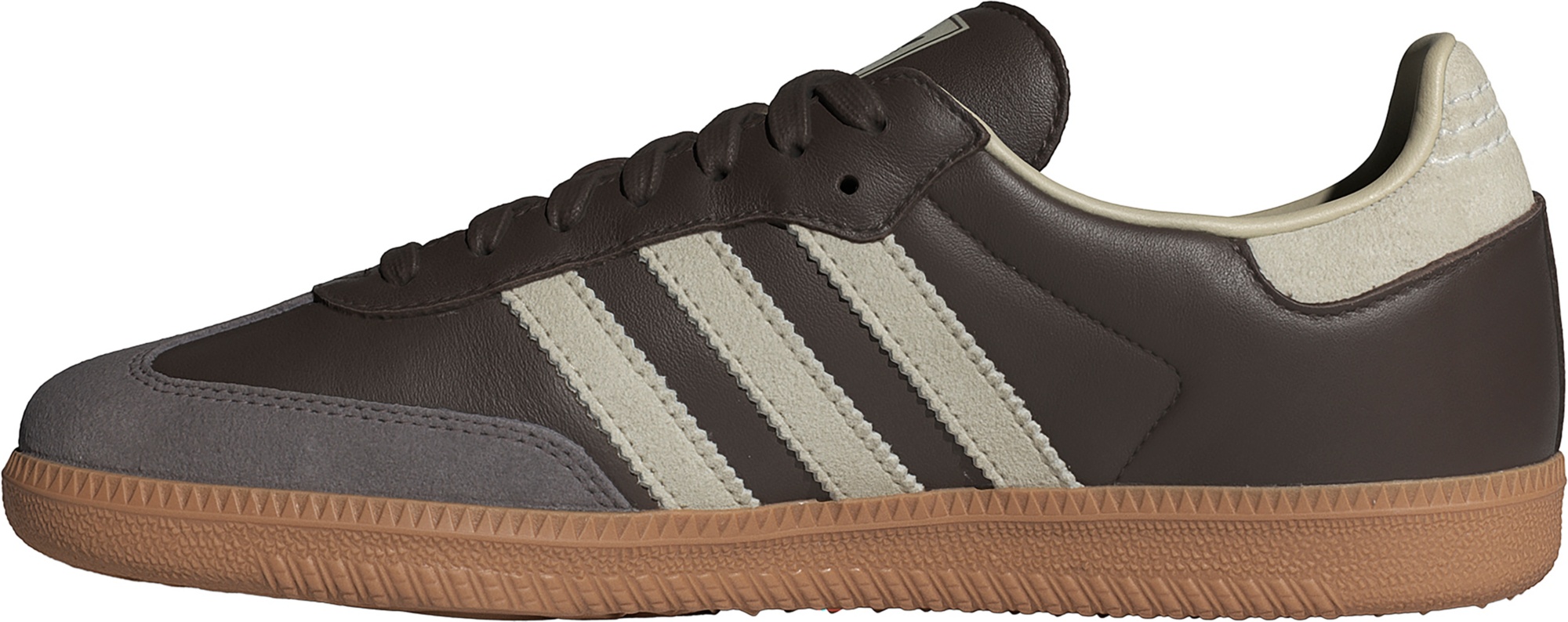 adidas Samba OG Shoes - Brown/Putty Grey/Gold - View 4