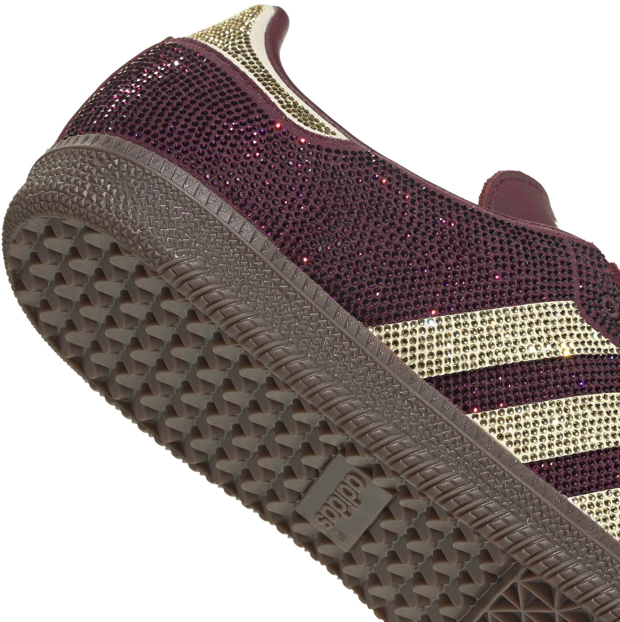 adidas Women's Samba OG Shoes - Rhinestone Maroon/Vanlla - View 7