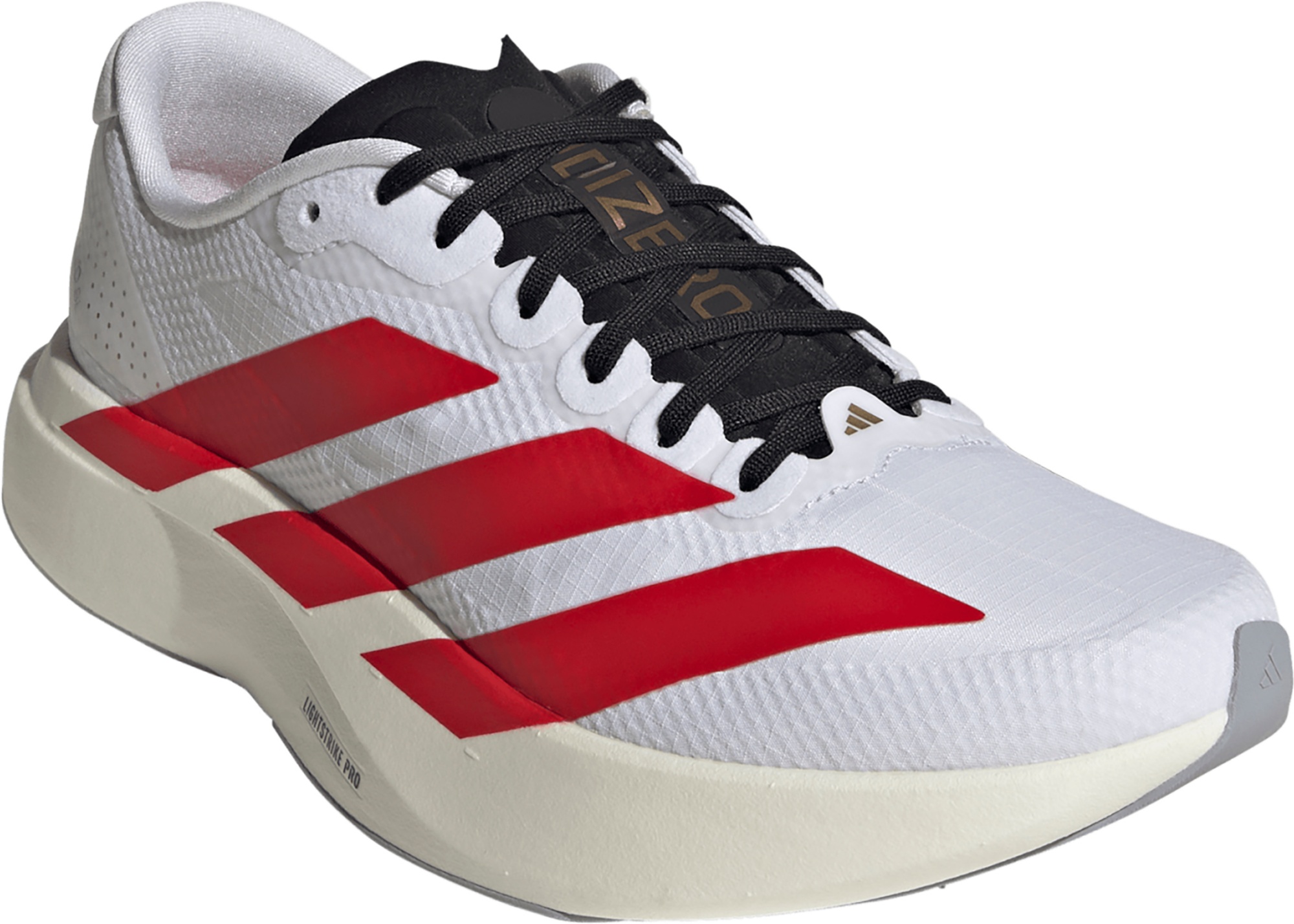 adidas Women's Adizero EVO SL Running Shoes - White/Team Collegiate Red/Black - View 5