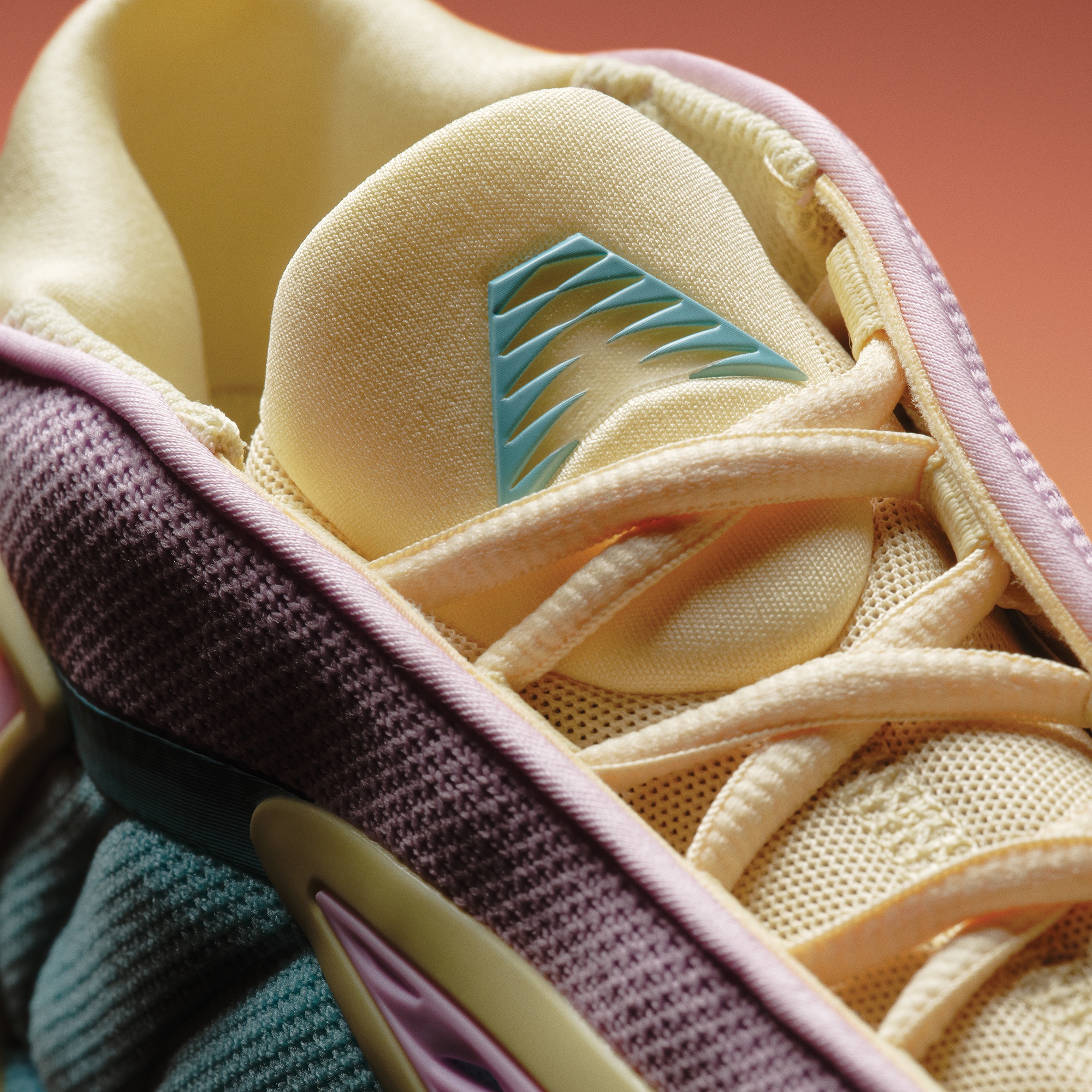 adidas Kids' Grade School Anthony Edwards 2 'Easter Egg' Basketball Shoes - Almost Yellow/Bliss Lilac/Flash Aqua - View 2