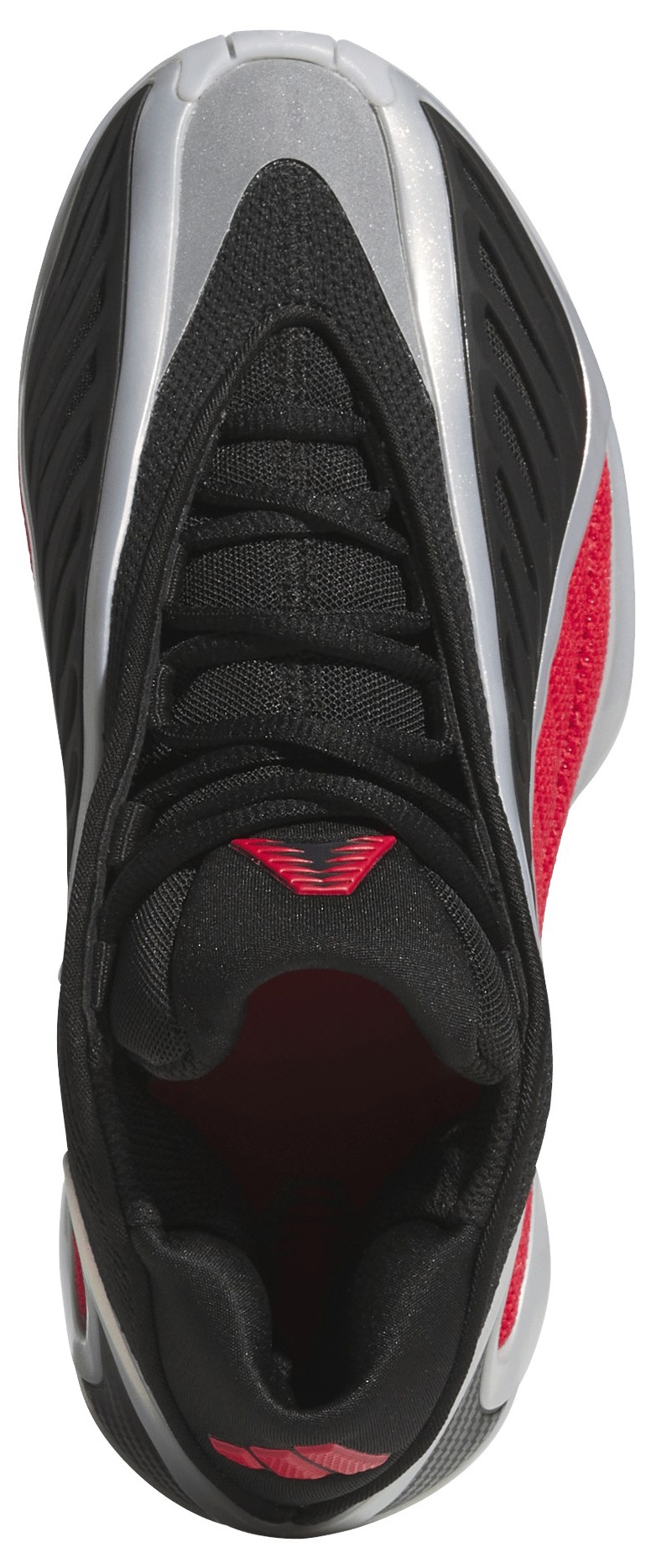 adidas Kids' Grade School Anthony Edwards 2 'Bulldawgs' Basketball Shoes - Silver Metallic/Pure Ruby/Black - View 2