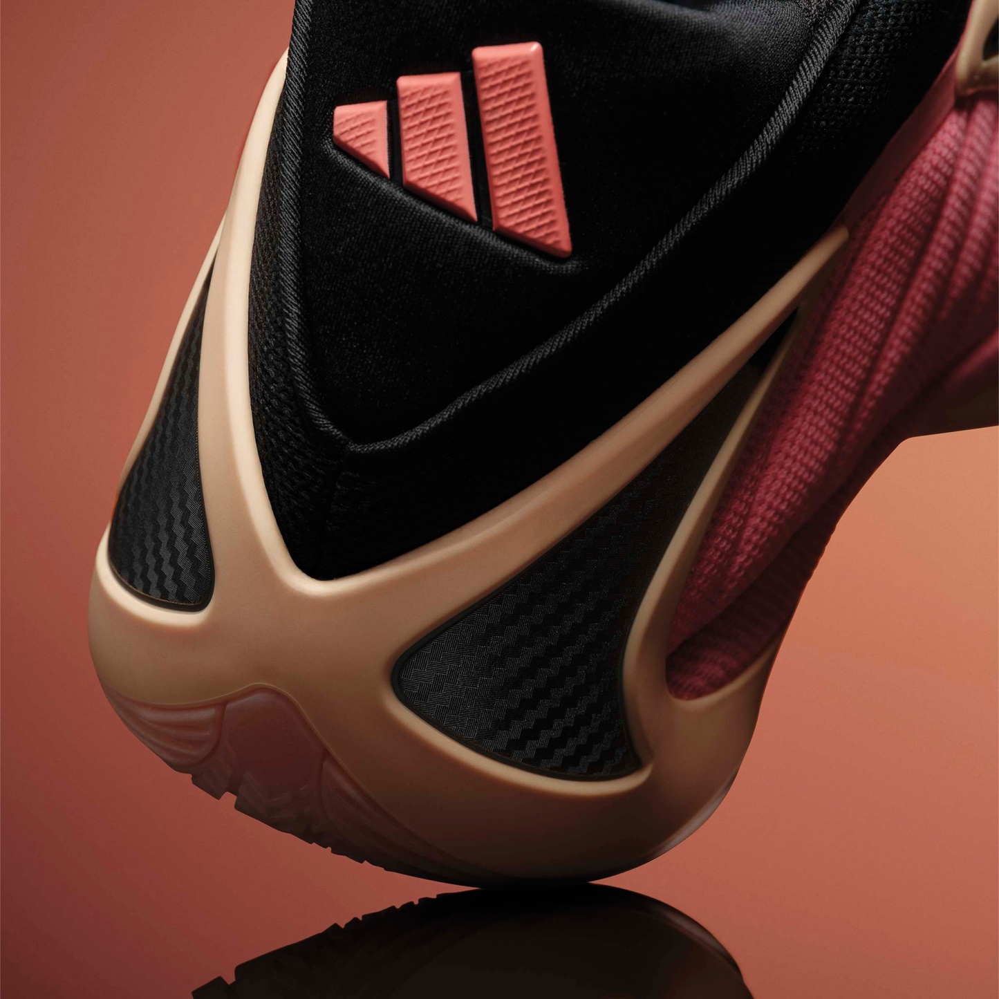 adidas Anthony Edwards 2 'With Love' Basketball Shoes - Black/Red/Orange - View 12