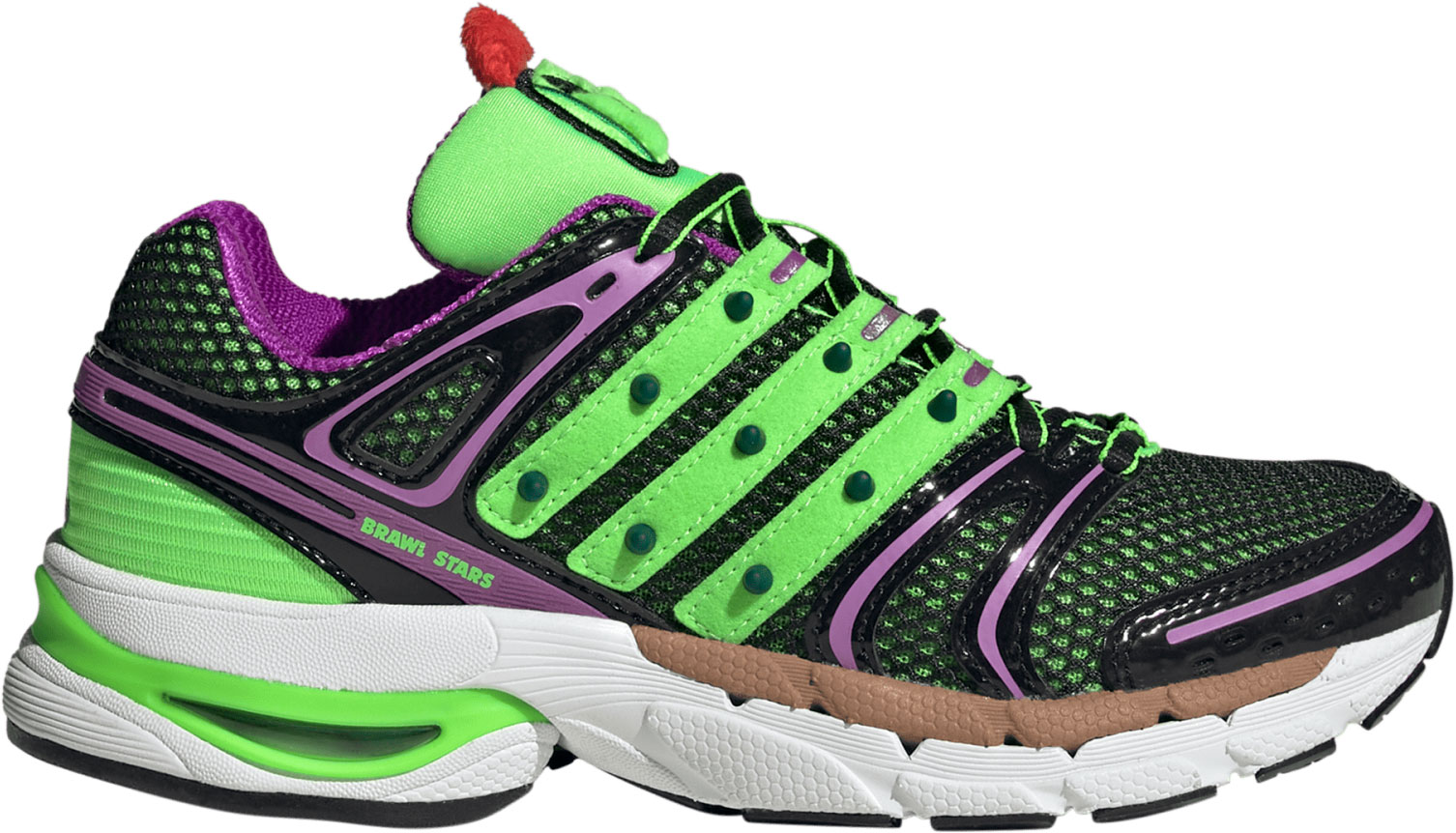 adidas Kids' Grade School Adistar 5 Brawl Shoes - Black/Green/Green - View 1