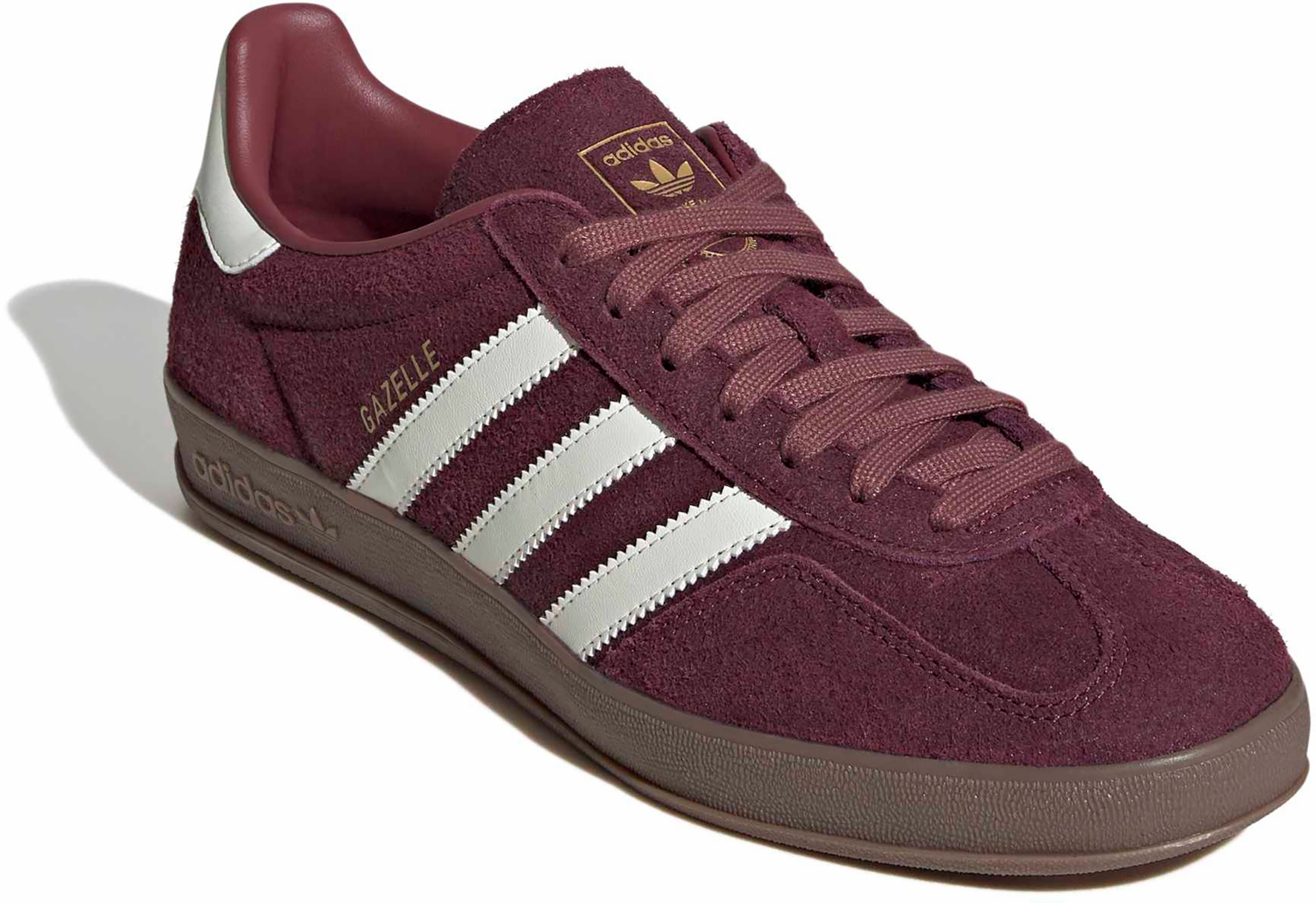 adidas Men's Gazelle Indoor Shoes - Oil Maroon/Wht - View 6