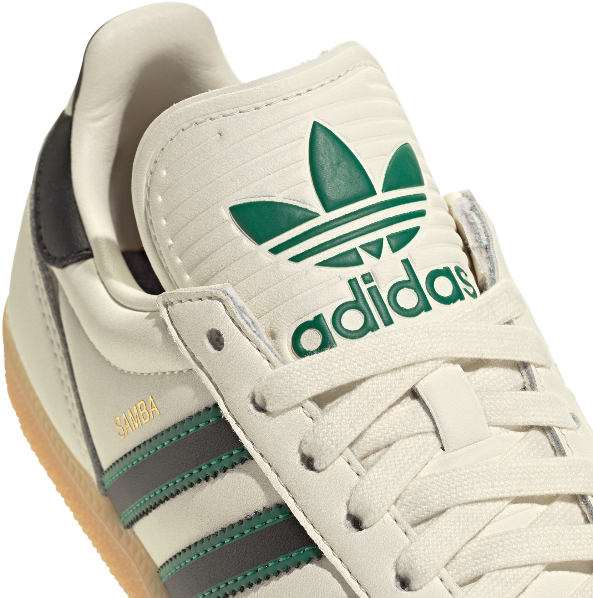 adidas Kids' Grade School Samba OG Shoes - Off White/Black/Gum - View 7