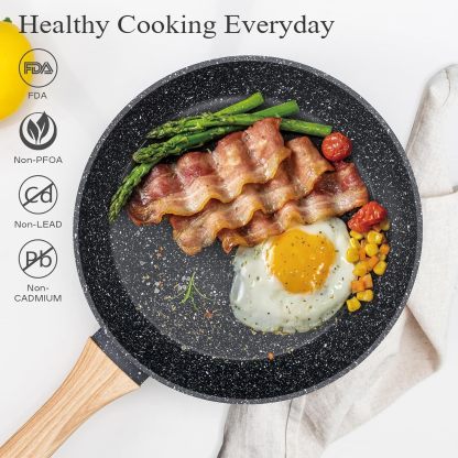 SOthtDAY 12 Pcs Nonstick Pots and Pans Cookware Sets
