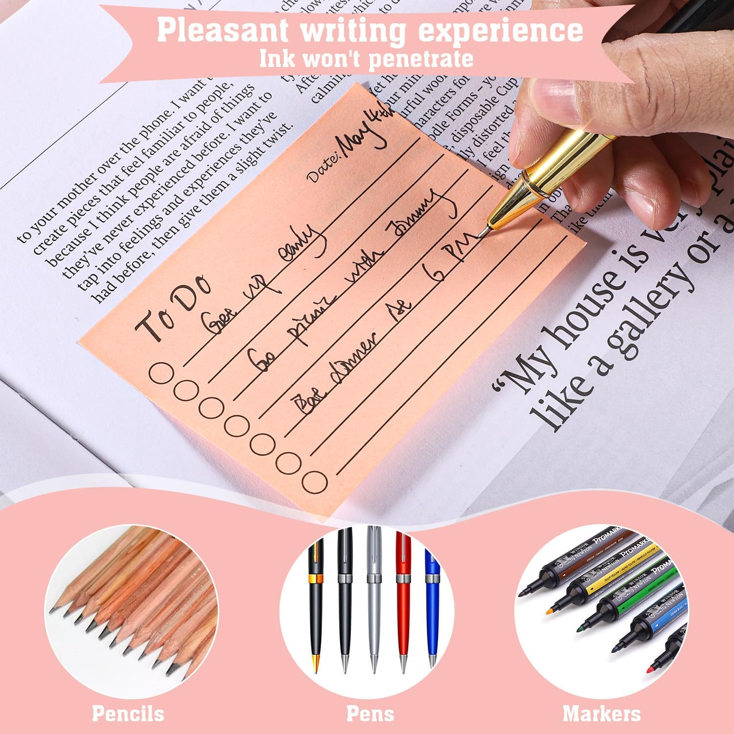 9 Pack to Do List Sticky Notes, Self-Stick Sticky Notes, Colorful Sticky Notes Pad with Lines, Do List Notepads for School Office Meeting Home Plan Reminder Stationery Supplies(450 Sheets,10 * 7cm)