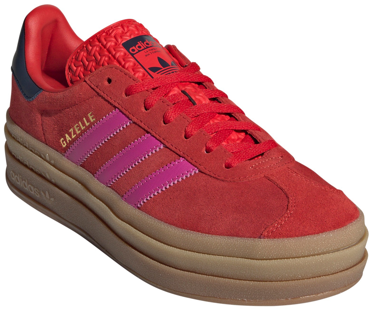 adidas Originals Women's Gazelle Bold Shoes - Red/Pink - View 6