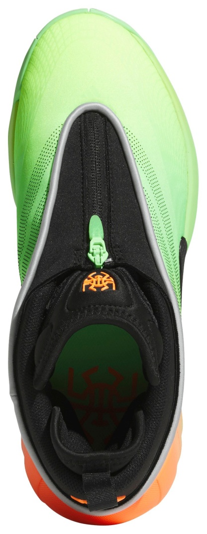 adidas D.O.N. Issue #7 Basketball Shoes - Black/Green/Orange - View 3