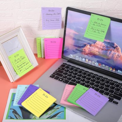 9 Pack to Do List Sticky Notes, Self-Stick Sticky Notes, Colorful Sticky Notes Pad with Lines, Do List Notepads for School Office Meeting Home Plan Reminder Stationery Supplies(450 Sheets,10 * 7cm)
