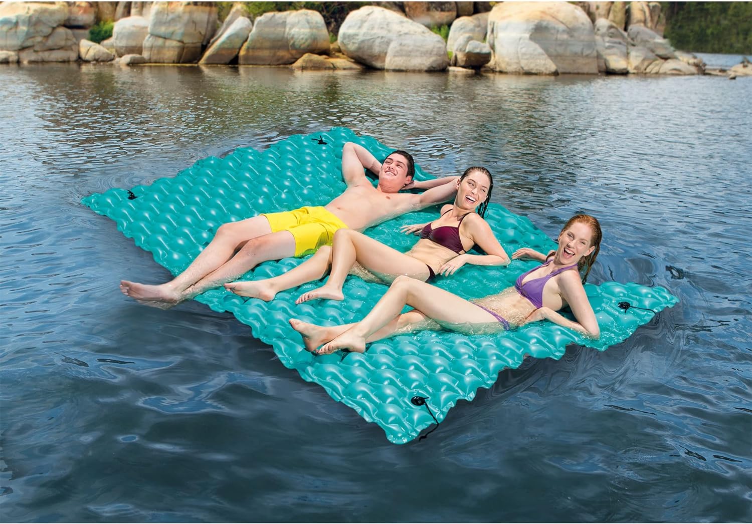 Intex Giant Inflatable Floating Water Mat Relaxing Platform Pad for Pools and Lakes