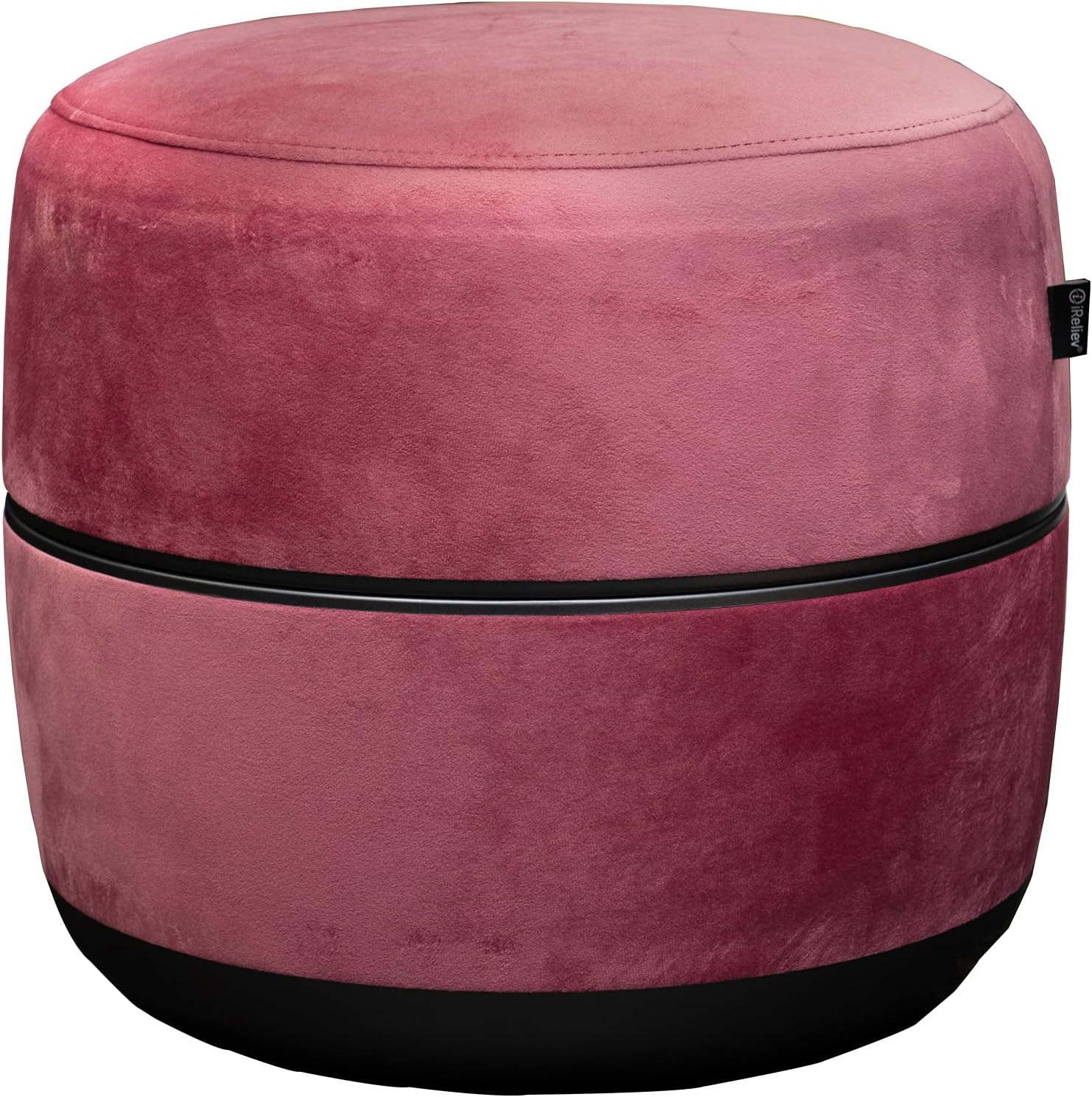 iReliev The Ottoman Foot Massager Functional Furniture Increases Blood Flow Circulation, Deep Kneading, with Heat Therapy (Pink)