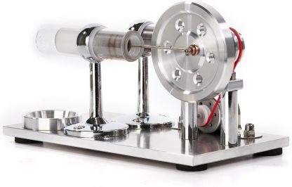 Hot Air Stirling Engine Motor Model Educational Toy Electricity Generator Colorful LED (SC001)