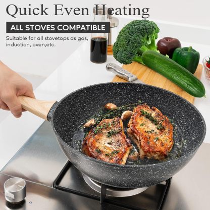 SOthtDAY 12 Pcs Nonstick Pots and Pans Cookware Sets