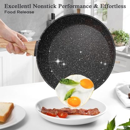 SOthtDAY 12 Pcs Nonstick Pots and Pans Cookware Sets