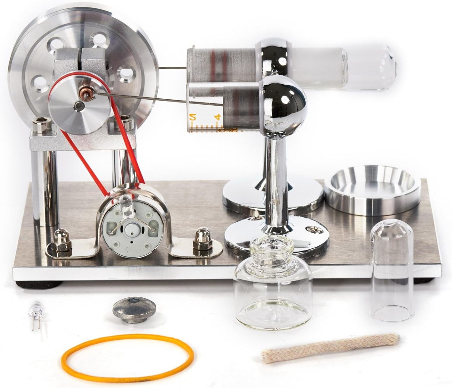 Hot Air Stirling Engine Motor Model Educational Toy Electricity Generator Colorful LED (SC001)