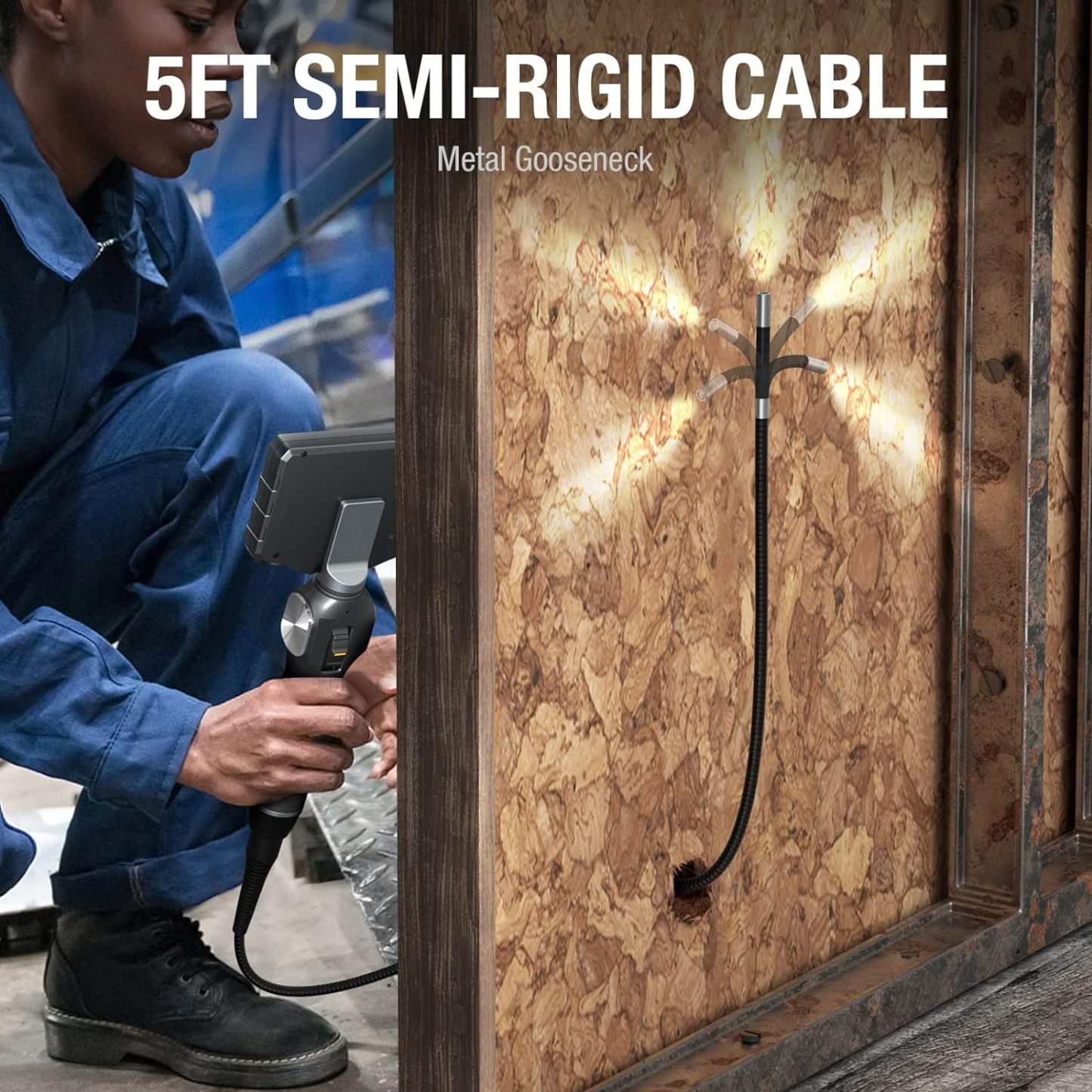 Christmas in July Special Sale - Two-Way Articulating Borescope with Light