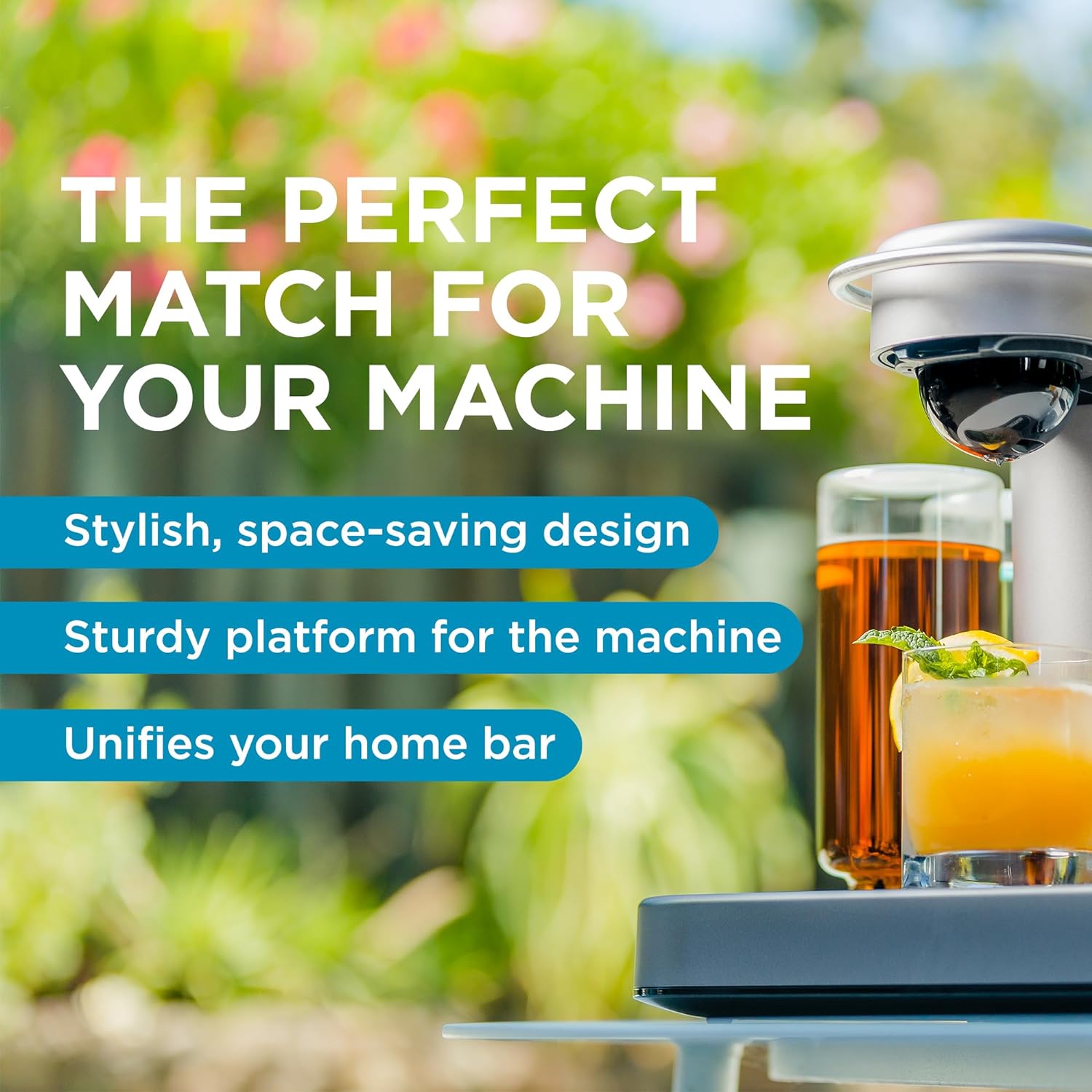 Bartesian Cocktail Capsule Storage Drawer Organizer - Stylish Mixology Cocktails Drink Mixer Holder Dispenser - Home Bar Accessories for Cocktail Maker Machine - Holds Up to 36 Capsules
